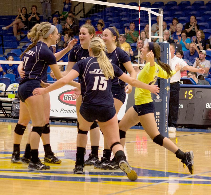 Photo courtesy of JBU Sports Information The John Brown University volleyball team went 22-15 in 2015 and was picked to finish fourth in the Sooner Athletic Conference in 2016.