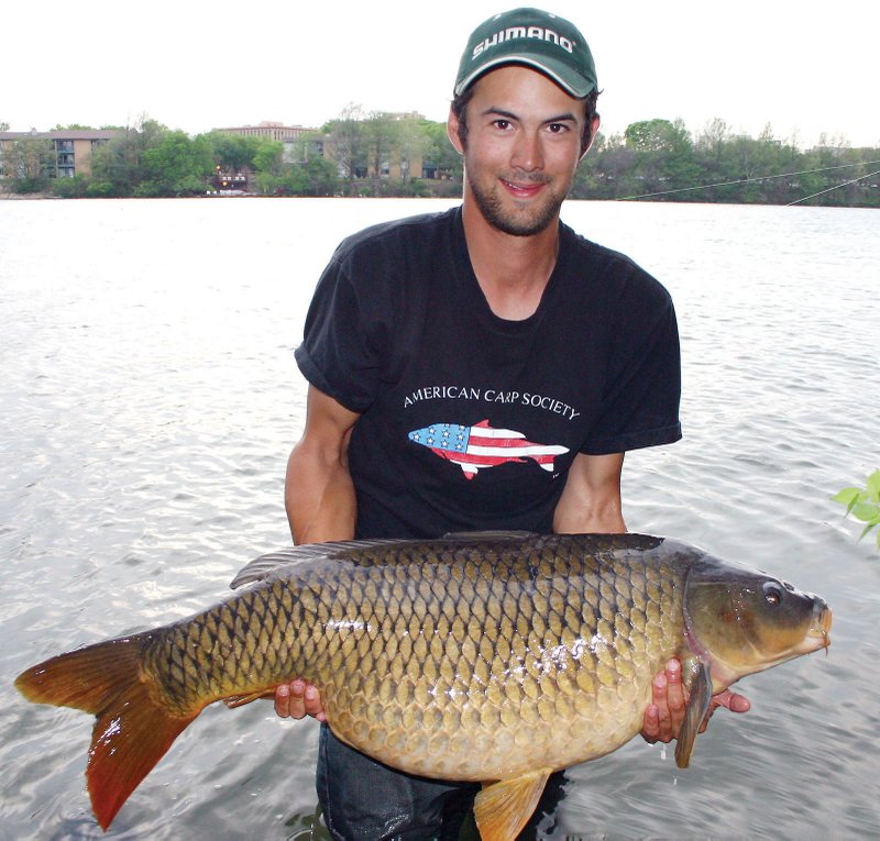 Common carp can reach exceptional sizes, like this 43-pounder caught by Texas angler Al St. Cyr. Arkansas’ state-record carp, from Lake Hamilton, weighed a whopping 53 pounds.