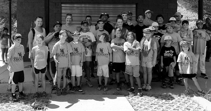 Submitted photo The 2016 Trojans Baseball/Softball Camp was offered during the summer by the Hot Springs School District for younger student athletes.