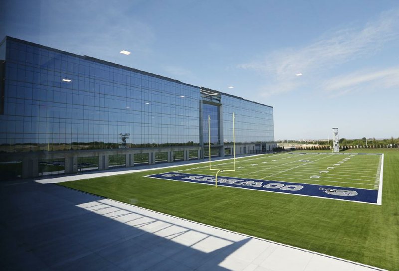 The Dallas Cowboys new practice facility in Frisco, Texas, which cost more than $1 billion, includes two practice fields, a spa, a museum and several meeting rooms equipped with huge TVs.