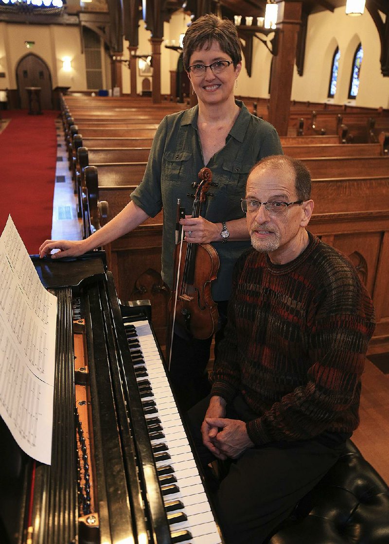 Phillip Schroeder, who teaches music theory and composition at Henderson State University, and Margaret Jones, who plays violin regularly with the Arkansas Symphony Orchestra, will perform four free concerts of Schroeder’s music in central Arkansas.