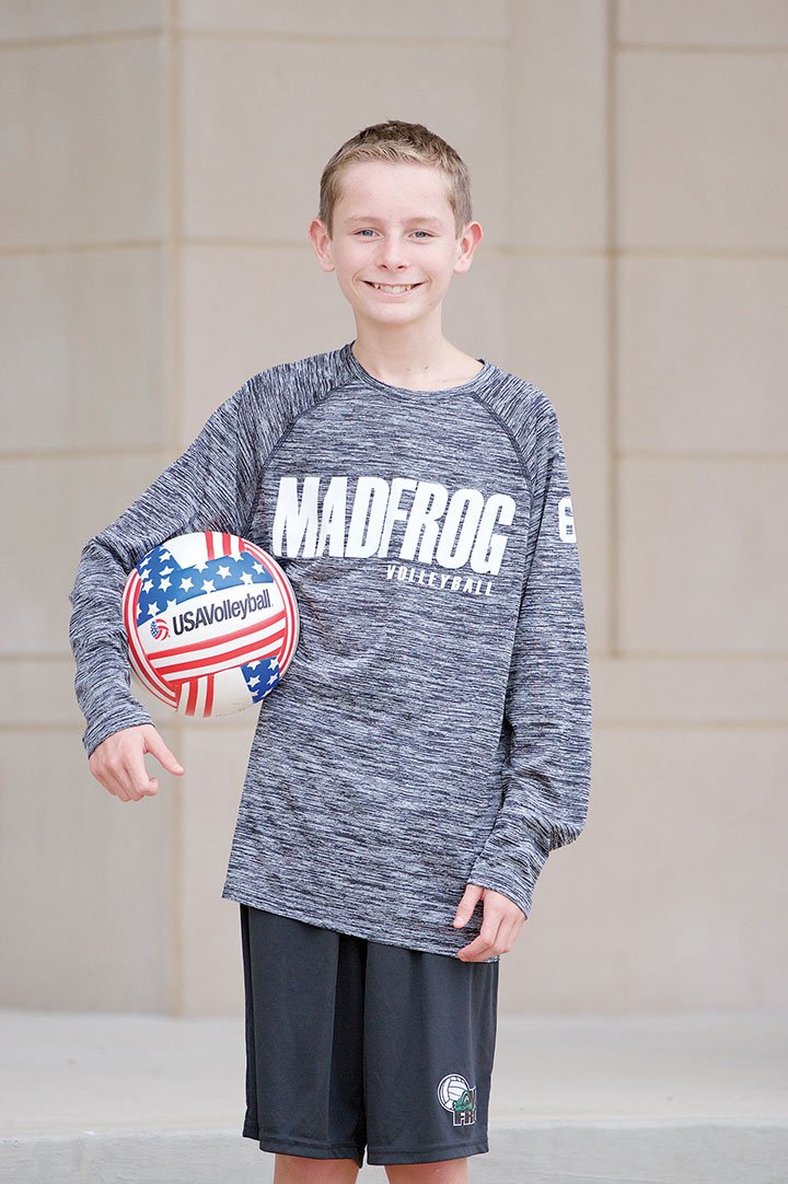 Hayden Weber of Conway started playing volleyball as a fourth-grader while watching his older sister, Hailey, who started playing in seventh grade. Weber’s love of the sport has grown despite it not being a sanctioned sport for boys by the Arkansas Activities Association. 