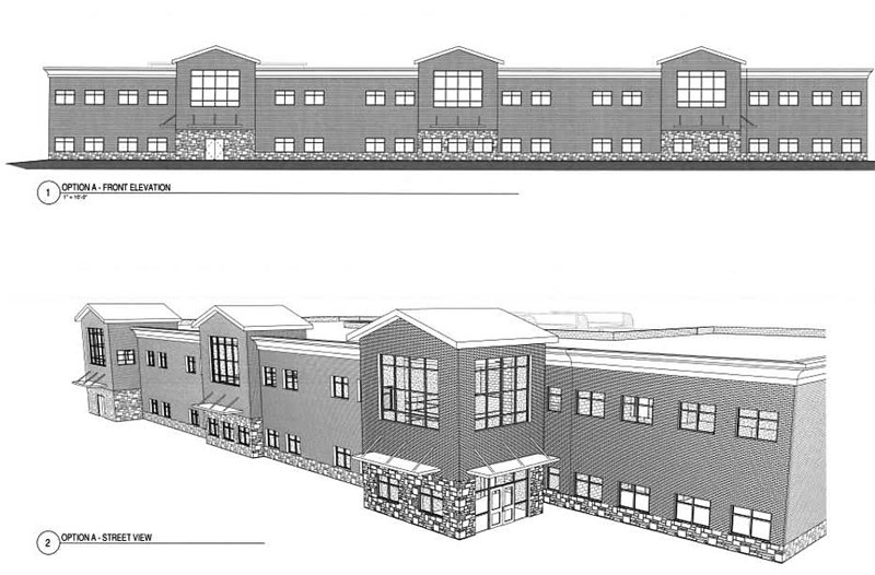 Drawings by Hight Jackson Above are drawings of the proposed new classroom facility at the Gentry Intermediate School campus.