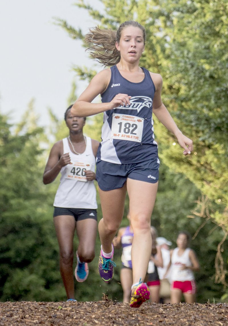 Photo courtesy of JBU Sports Information John Brown University sophomore Carly Coney is one of four sophomores returning for the Golden Eagles women&#8217;s cross country team.