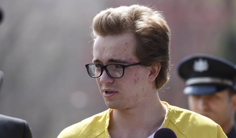 FILE – In this March 24, 2016, file photo, Artur Samarin arrives for a preliminary hearing in Harrisburg, Pa. Samarin, a 23-year-old Ukrainian man accused of faking his name and age while attending a Pennsylvania high school and having sex with an underage girl, pleaded guilty Monday, Aug. 8, 2016, to a number of fraud and sex charges. (AP Photo/Bradley C Bower, File)
