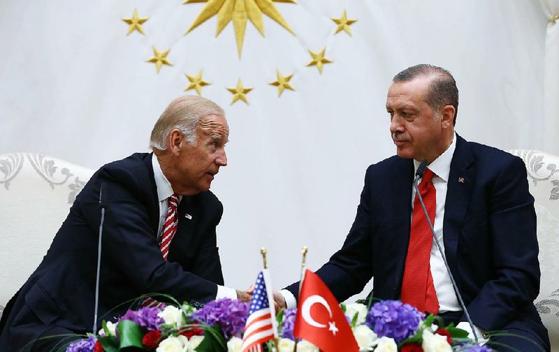 Vice President Joe Biden, meeting Wednesday with Turkish President Recep Tayyip Erdogan in Ankara, said he wanted “to make it unmistakably clear that the United States stands with our ally, Turkey.”