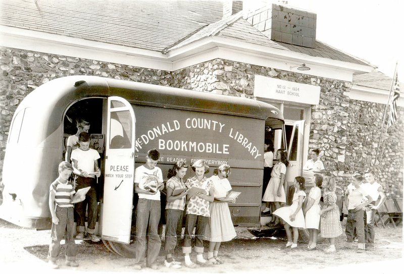 Photo submitted by the McDonald County Historical Society The McDonald County Library Bookmobile, 1954.