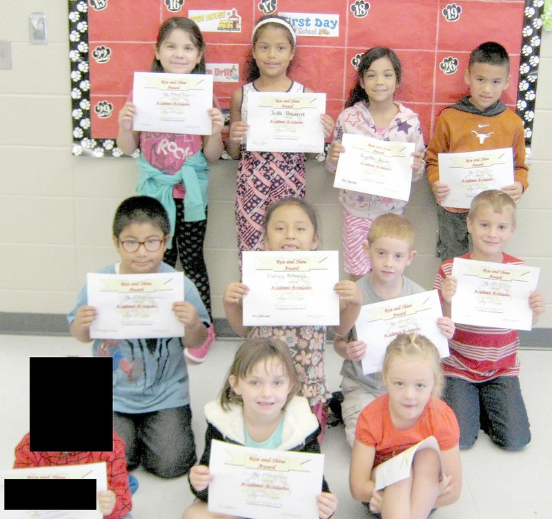 Photo submitted by Jennifer Wilson The Academic Accolades at Noel Primary for the week of Aug. 22 go to: Front row, from left: Jheylie Stauber and Brynlee Arrasmith. Second row, from left: Esteban Gonzalez-Alejo, Diana Arteaga, Rowan Peck, and Xavier Potter. Third row, from left: Keily Flores-Machuca, Jada Howard, Anjelika Alarcon, and Juan Sanchez. The word of the week is &#8220;Proactive.&#8221;