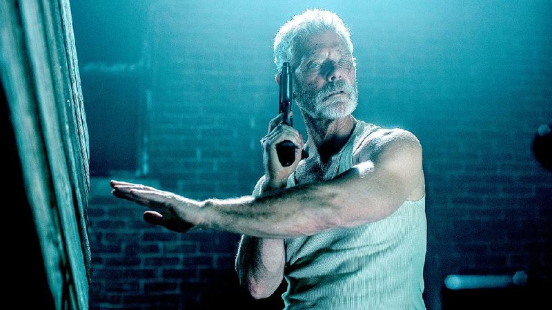 A blind man (Stephen Lang) turns out to be a surprisingly deadly character in the briskly paced horror film Don’t Breathe.