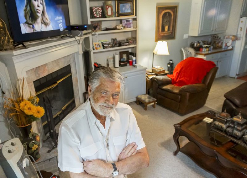 Jerry Hood in his favorite space, his den. 