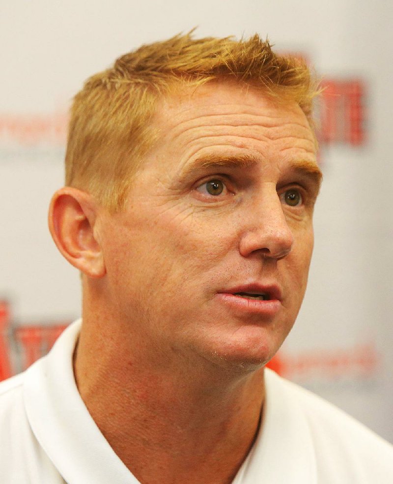 Arkansas State University football coach Blake Anderson is shown in this file photo.