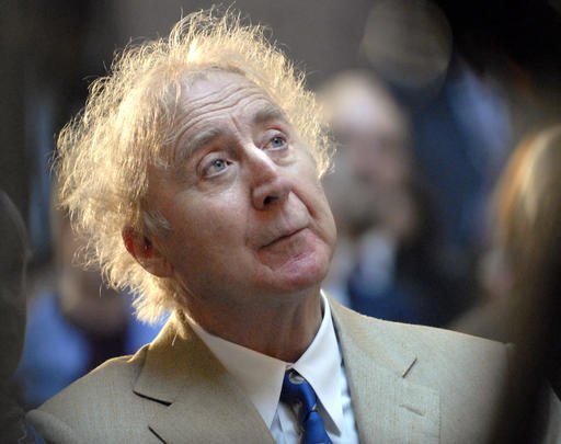 In this April 9, 2008, file photo, actor Gene Wilder listens as he is introduced to receive the Governor's Awards for Excellence in Culture and Tourism at the Legislative Office Building in Hartford, Conn. 