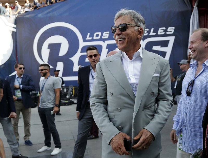 Los Angeles Rams owner Stan Kroenke is under fire from St. Louis Rams fans who feel he should be booted out of
the Missouri Sports Hall of Fame after moving the team to Los Angeles.
