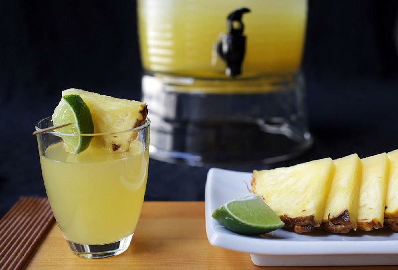 Pineapple-Ginger Punch combines a sweet ginger syrup with pineapple, citrus juice and sparkling water. 
