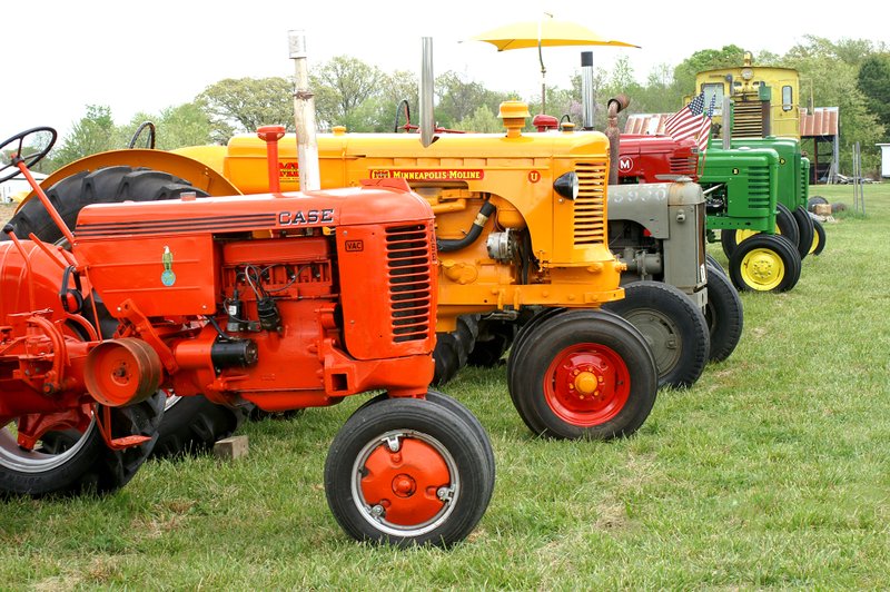 Photo by Randy Moll The old tractors will soon be lined up again at the showgrounds of the Tired Iron of the Ozarks fall show. The photo above is from the show last April.