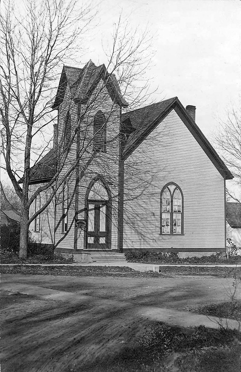 The Congregational Church was the first church building built in downtown Rogers on land given by B.F. Sikes. Founded in 1881, the church merged with the Presbyterian Church U.S.A. in 1911, keeping the Presbyterian name.