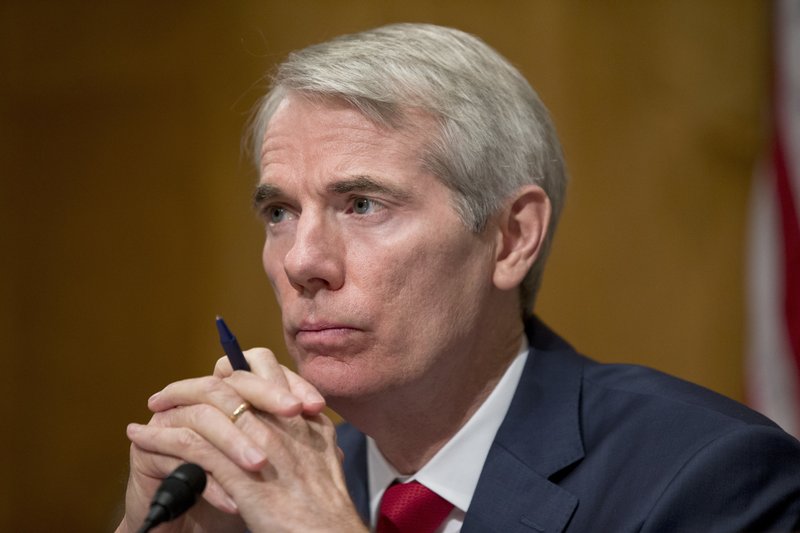 In this June 23, 2016 file photo, Sen. Rob Portman, R-Ohio listens during a hearing on Capitol Hill in Washington. 