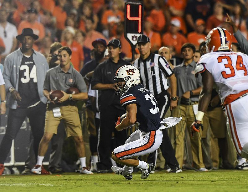 Will Hastings, a star high school receiver at Pulaski Academy in Little Rock, walked on at Auburn as a kicker last year. But he was moved to receiver during fall camp this year and had three catches for 29 yards in Saturday’s 19-13 loss to No. 2 Clemson. 