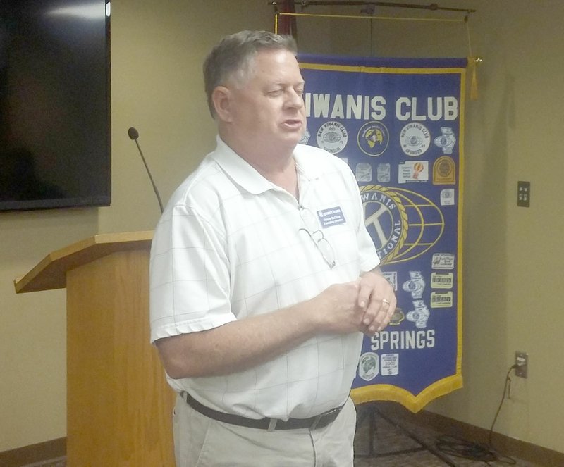 Photo submitted Harvey McCone, Executive Director of The Genesis House, was the guest speaker at the Kiwanis Club meeting on Aug. 31. McCone&#8217;s program was on the Outreach and the Overnight programs being implemented by The Genesis House. The Kiwanis Club meets from 11:30 a.m. to 1 p.m. every Wednesday in the Dye Conference Room at John Brown University.