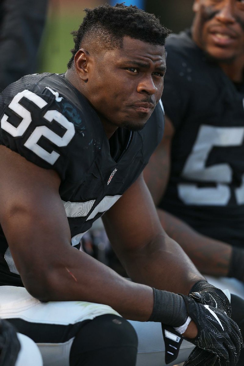 Oakland Raiders defensive end Khalil Mack during an NFL football