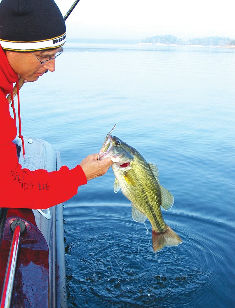 Use light tackle, light line and little lures for largemouths