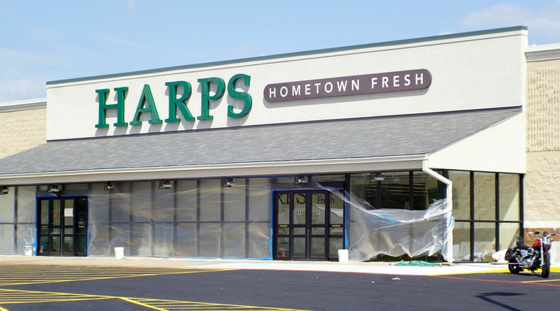 Work continued at the new Harps store in Gentry on Friday. The new grocery store will open on Wednesday, Sept. 21. Opening time is 10 a.m., with a ribbon cutting and reception scheduled prior to the opening. The new store will make it possible for Gentry residents to buy their groceries without driving to a neighboring city or town.