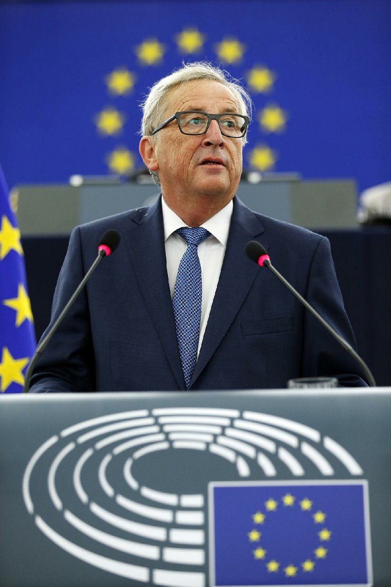 “Together we have to make sure that we protect our interests,” European Union Commission President Jean-Claude Juncker said Wednesday in Strasbourg, France.