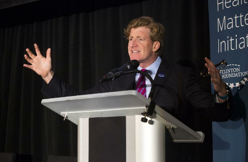 Former U.S. Rep. Patrick Kennedy, D-R.I., appearing Wednesday at the Clinton Presidential Center in Little Rock, talks about ways families, colleges, community-based organizations and faith-based institutions can collaborate to fight the rising abuse of opioid and prescription drugs. 