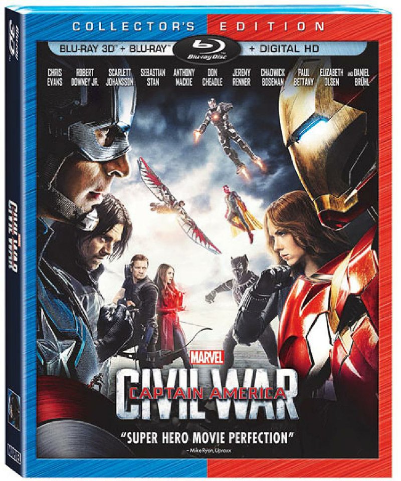 Blu-Ray case for Captain America: Civil War