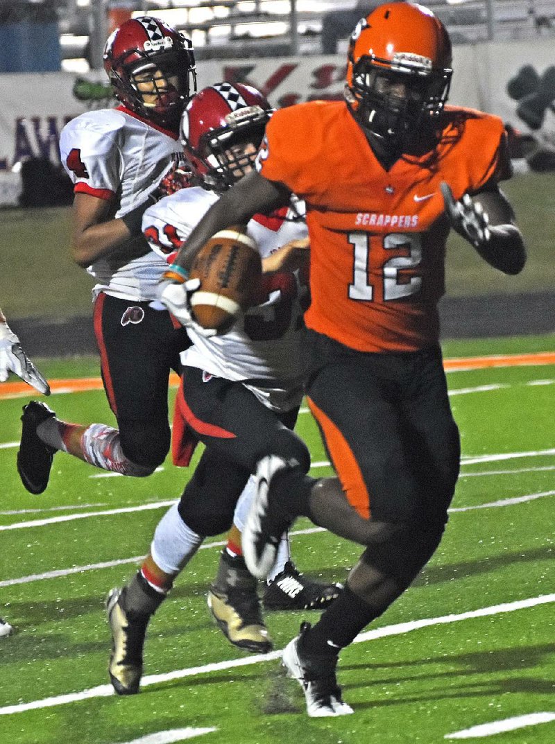Nashville running back Darius Hopkins had a career night Friday against Idabel, Okla., and it helped the Scrappers remain unbeaten on the season. The senior rushed for 269 yards and eight touchdowns to carry the Scrappers to a 91-63 victory. 