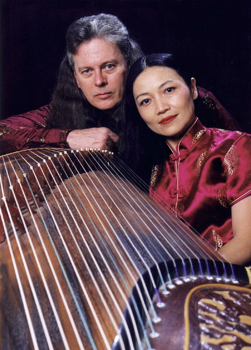 Mei Han and Randy Raine-Reusch play the zheng and other Asian instruments in a weekend residency at Hendrix College in Conway.

