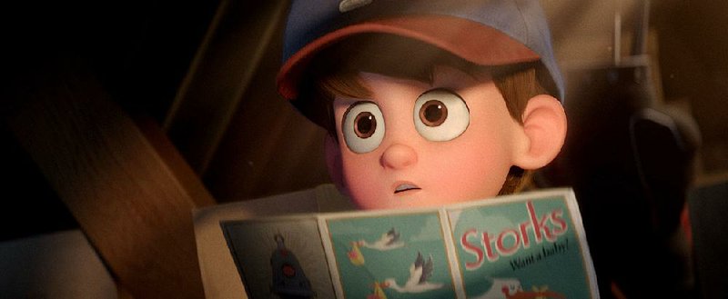 Nate Gardner (voice of Anton Starkman) wishes for a baby brother, setting in motion a series of improbable events in the animated adventure comedy Storks.

