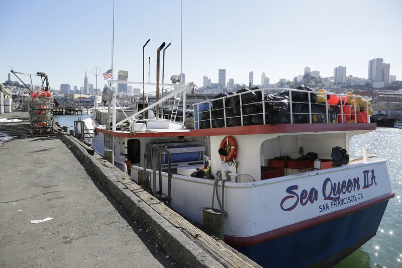 In this photo taken Friday, Nov. 6, 2015, is the Sea Queen II docked at Fisherman's Wharf in San Francisco. 