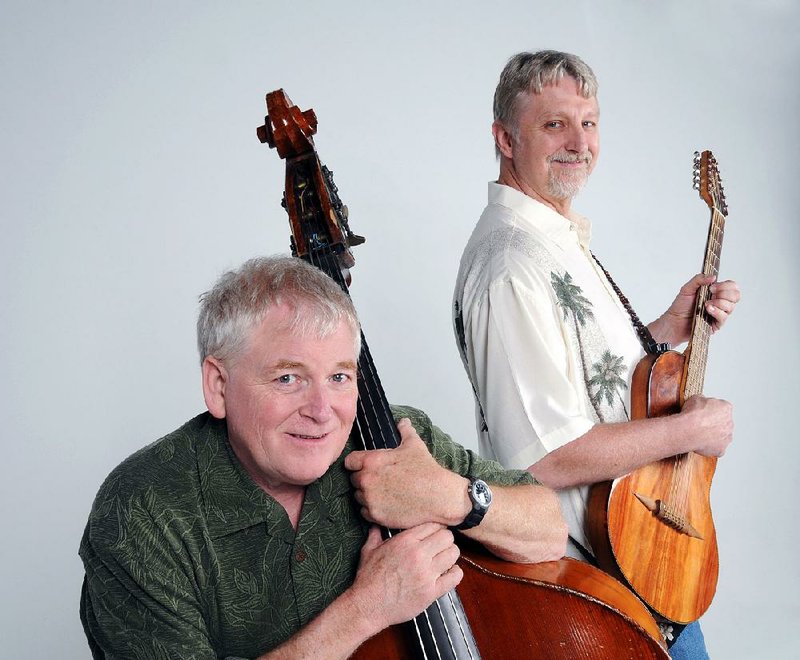 Trout Fishing in America — Keith Grimwood (left) and Ezra Idlet — have several Grammy nominations for their albums of children’s music.