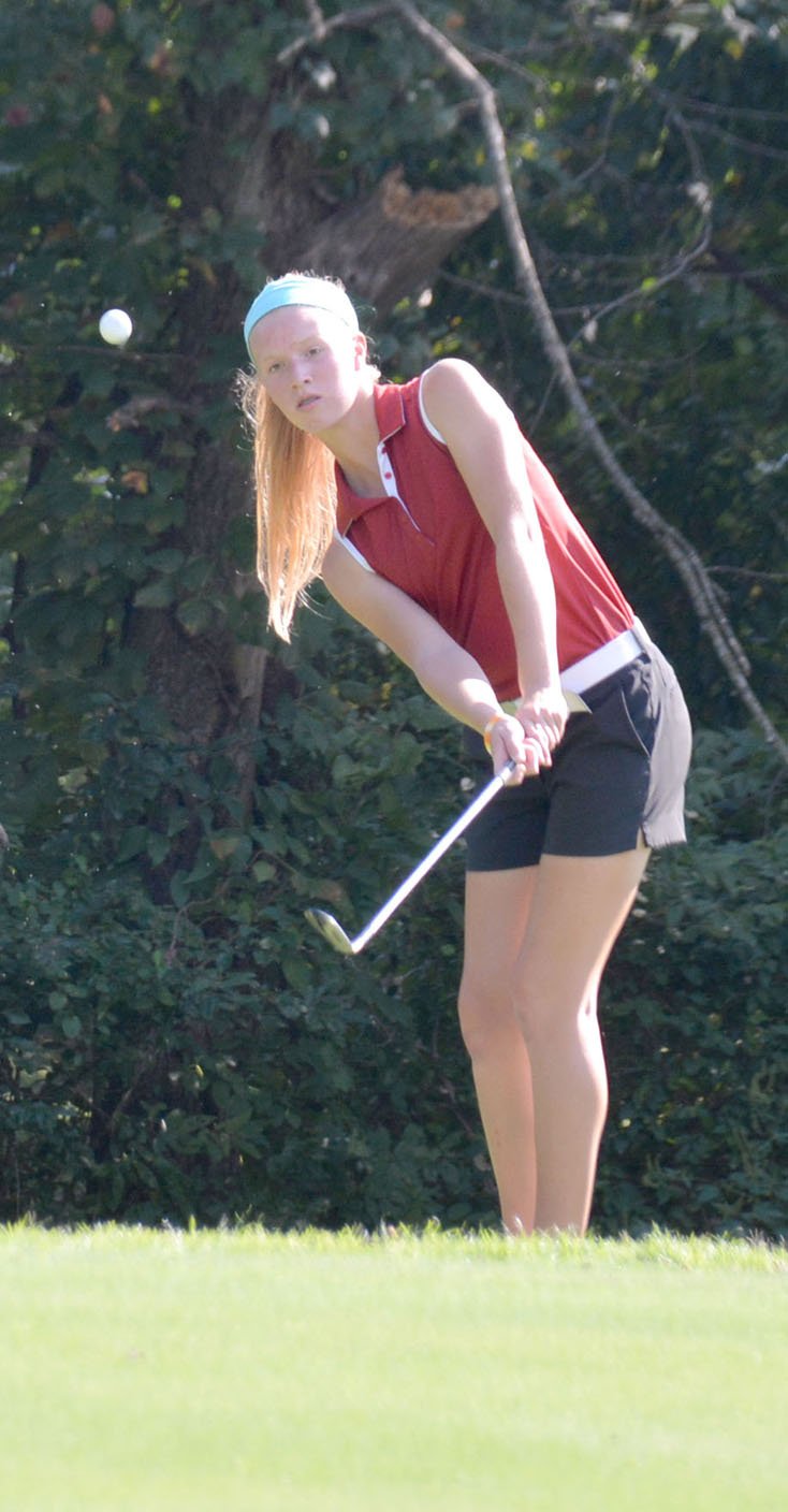 Graham Thomas/Siloam Sunday Siloam Springs junior Brinkley Beever has an 18-stroke average of 85 as the Lady Panthers head into the Class 6A State Girls Tournament, which begins Monday at Jonesboro Country Club.