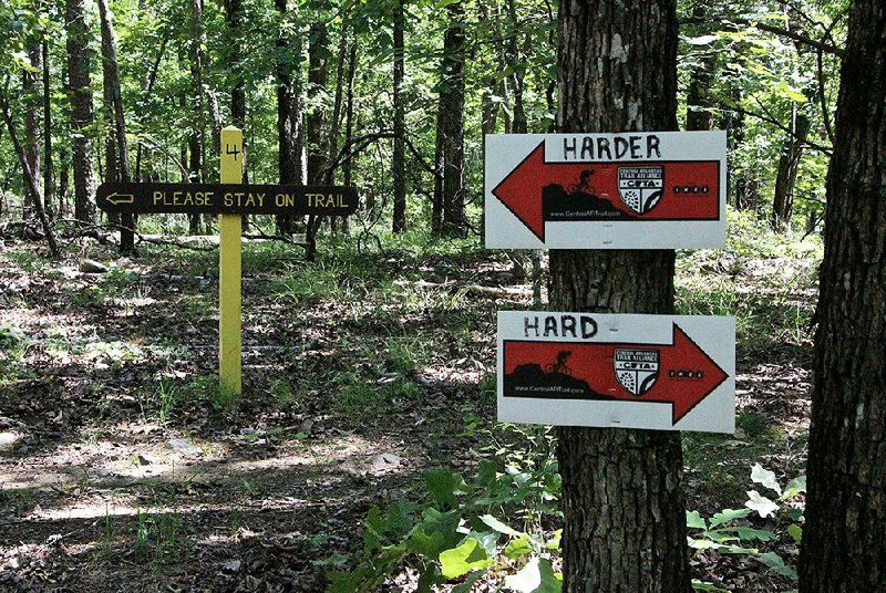 Jack fork Mountain Bike Trail at Pinnacle Mountain State Park may be difficult for bikers, but hikers should find an enjoyable trek in a little-used portion of the park.
