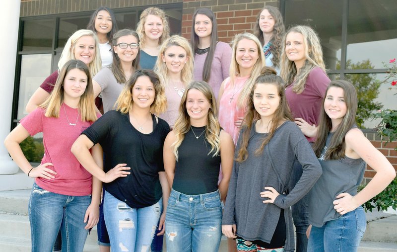 Courtesy photo Lincoln High School has announced their 2016 Homecoming court. The Homecoming ceremony will be held Friday Oct. 7 at 6:30pm at Wolf Pack Stadium, prior to the 7 p.m. kickoff with the Wolves taking on Berryville in a 4A-1 Conference game. The Homecoming court includes: top row (from left): junior maid Jenifer Thao, junior maid Kali Brewer, junior maid Hollie Webb, and junior maid Samantha Drain. Middle row (from left): senior maid Lexington Dobbs, senior maid McKenna Cunningham, senior maid Breeanna Noyce, senior maid Sydney Brewer, and senior maid Darian McConnell. Bottom row (from left): freshman maid Rachel Flake, sophomore maid Melenie Vivanco, sophomore maid Libby Calico, sophomore maid Maya Shue, and freshman maid Ashton Joffrion.