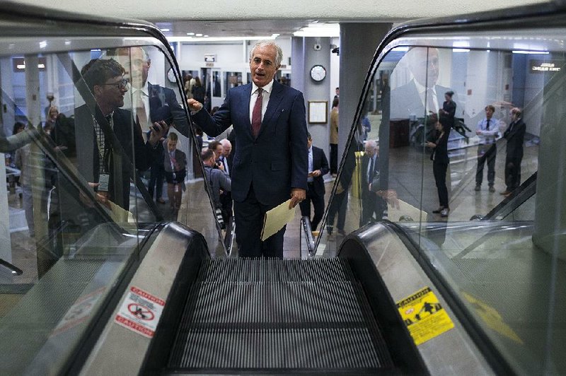 Sen. Bob Corker, R-Tenn., heads to the Senate floor Wednesday for the override vote. Corker, who led a bipartisan group of senators with concerns about the legislation, complained of “zero desire” from the White House to fight the vote.