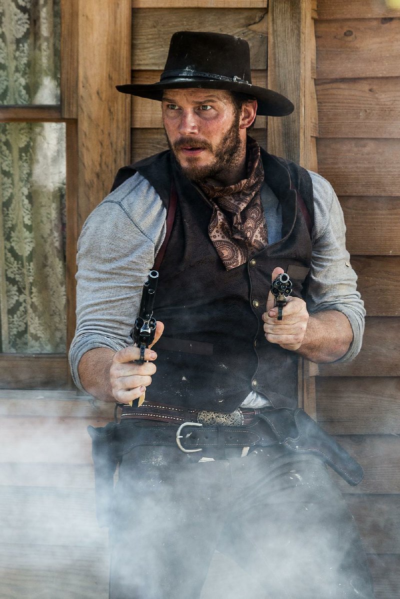 Chris Pratt is among the stars of MGM and Columbia’s new film The Magnificent Seven. It came in first at last weekend’s box office and made about $35 million.
