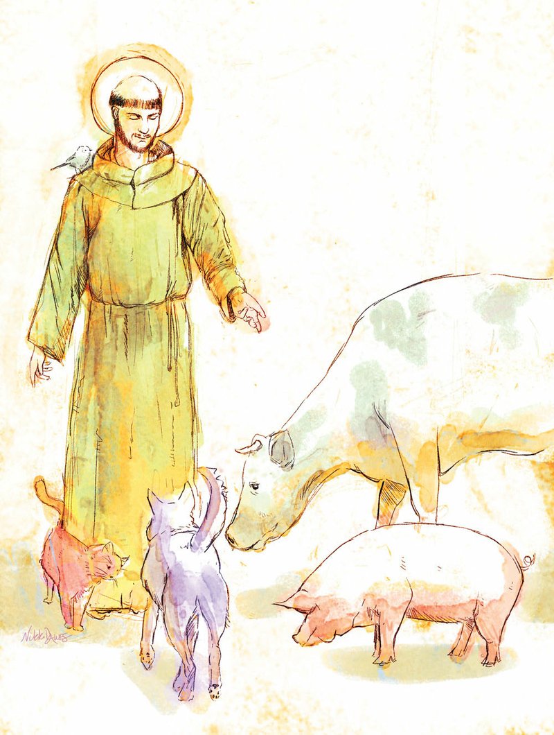 Arkansas Democrat-Gazette Blessing of the Animals illustration.