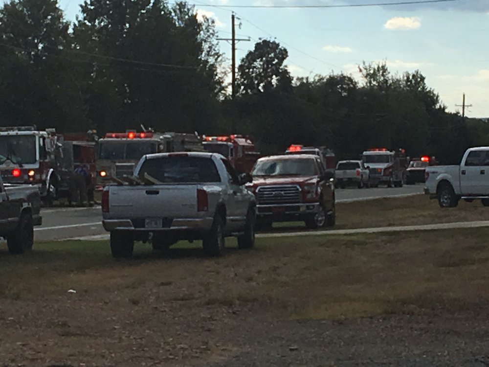 Truck catches fire after hit by train in Arkansas, 2 hurt, officials say