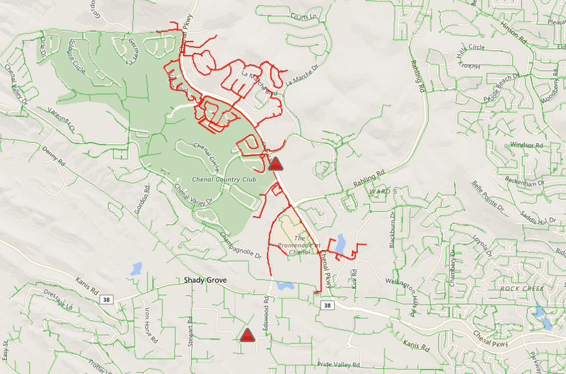 Power outages in west Little Rock as of 8 a.m. Monday 