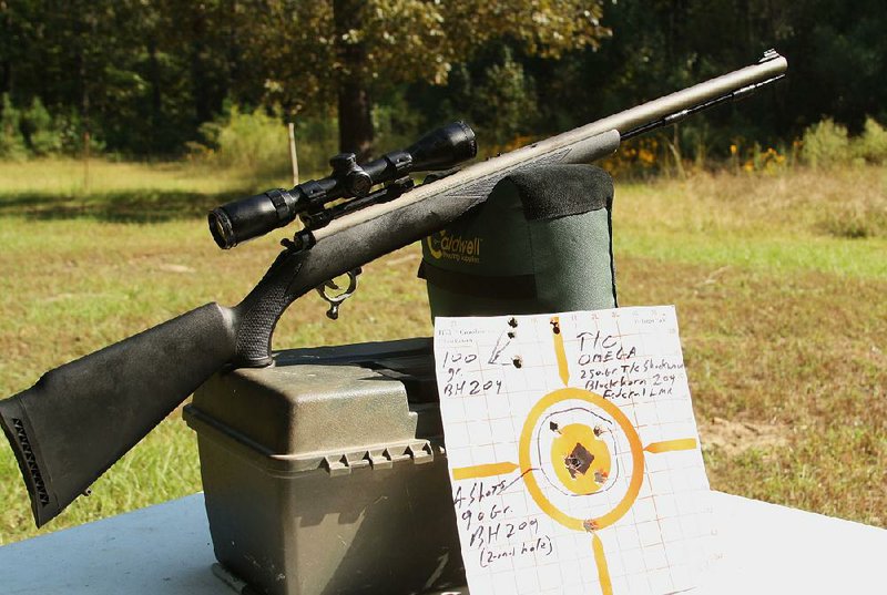 Using a Vari-Flame II conversion kit and large magnum rifle primers, the author got respectable results with his Thompson/Center Omega and Blackhorn 209 powder. 