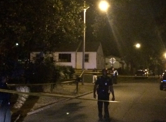 Little Rock police investigate a shooting near 16th and Peyton streets Thursday night.
