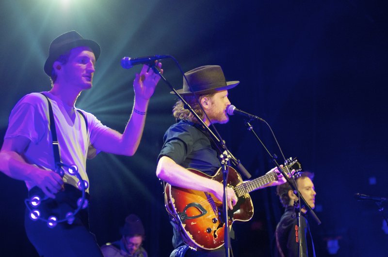 NWA Democrat-Gazette/Jocelyn Murphy
Rayland Baxter, B&#x612;NS and The Lumineers perform Saturday, Oct. 1, 2016, at the Walmart AMP in Rogers. 