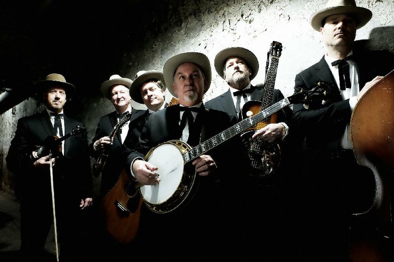 The Earls of Leicester are (from left) Johnny Warren, Jeff White, Shawn Camp, Charlie Cushman, Jerry Douglas and Barry Bales. Camp, of Perryville, will play twice this week at South on Main in Little Rock, a solo show Wednesday and a show with the Earls on Friday.
