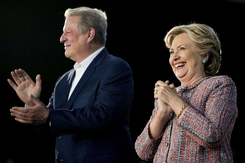 Former Vice President Al Gore, campaigning Tuesday with Hillary Clinton in Miami, said Clinton would make “solving the climate crisis” a top priority and told the crowd, “Your vote really, really, really counts.” 