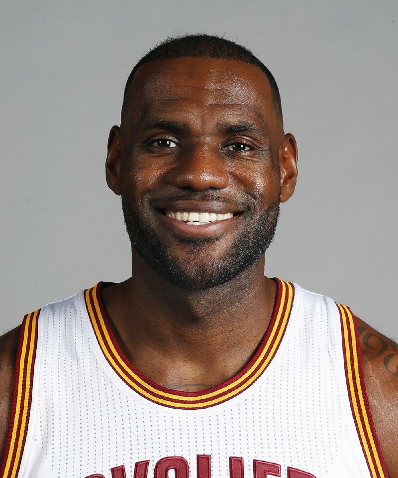 Cleveland Cavaliers forward LeBron James poses during a NBA basketball media day, Monday, Sept. 26, 2016, in Independence, Ohio. 