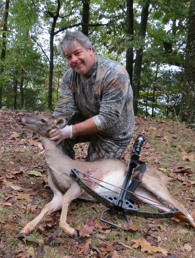 The author killed his first deer with a crossbow Thursday on a small parcel of private property in Benton County.
