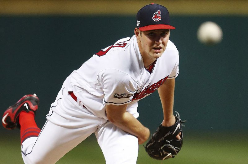 Cleveland right-hander Trevor Bauer, who went 12-8 during the regular season, is set to start Game 3 of the American League Championship Series tonight in Toronto. The Blue Jays, who have lost the first two games of the series, will send Marcus Stroman (bottom) to the mound, a right-hander who finished 9-10 on the year.